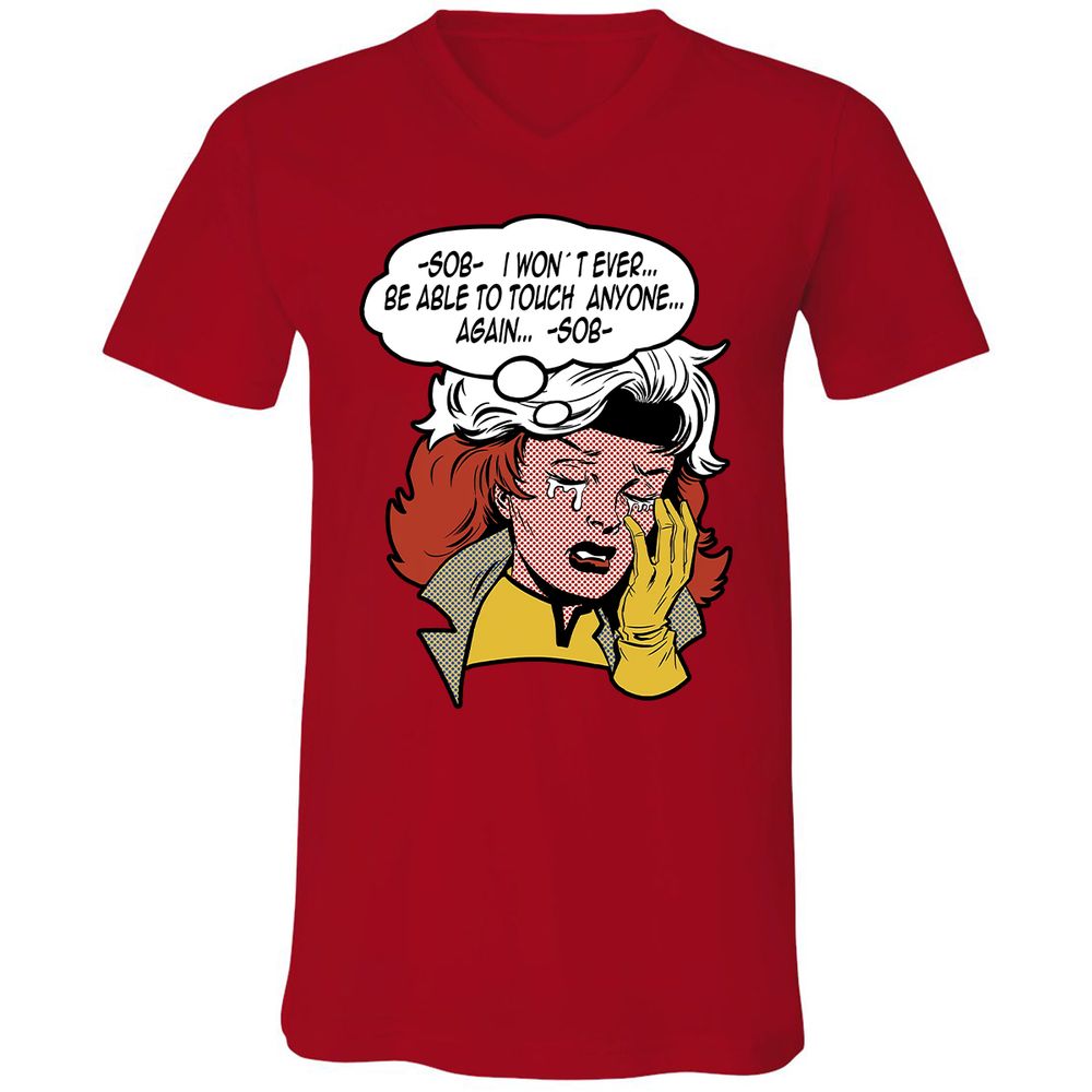 Unisex V-Neck T-Shirt - MJAXLCXC - Red - 3