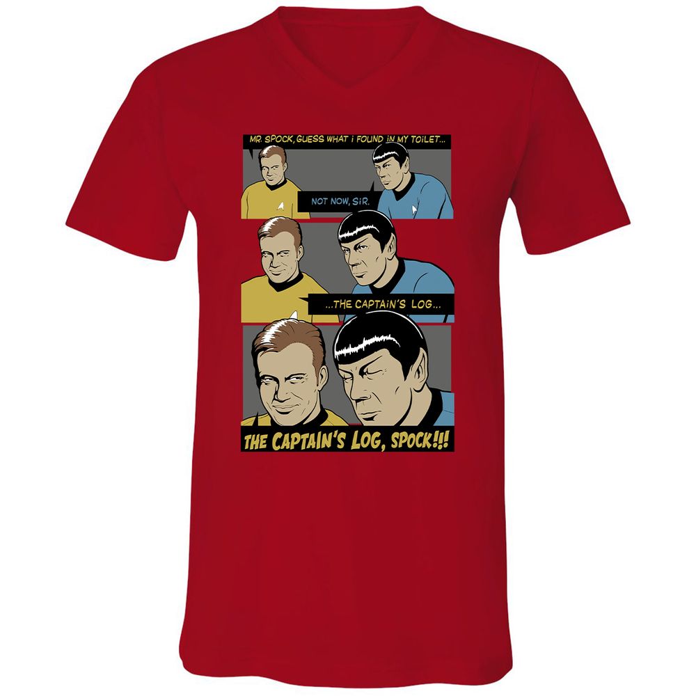 Unisex V-Neck T-Shirt - 3P5A9SYB - Red - 3