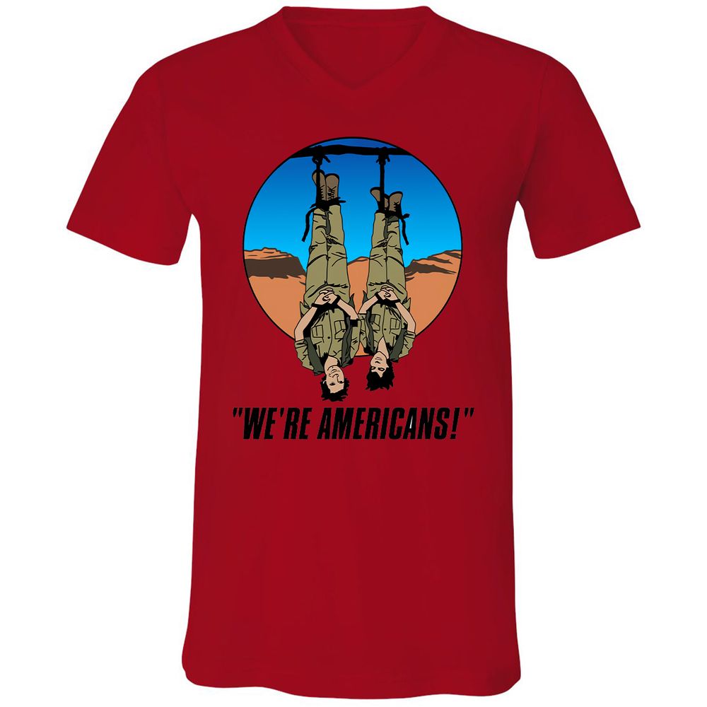 Unisex V-Neck T-Shirt - XPW1GD1X - Red - 3