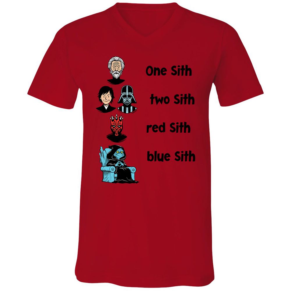 Unisex V-Neck T-Shirt - SV2YJG8X - Red - 3