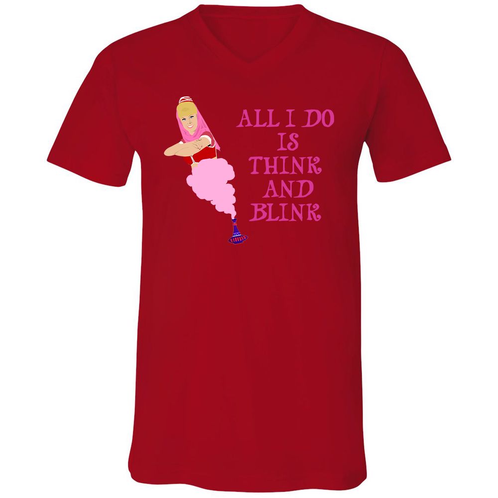 Unisex V-Neck T-Shirt - HYNWL7JP - Red - 3