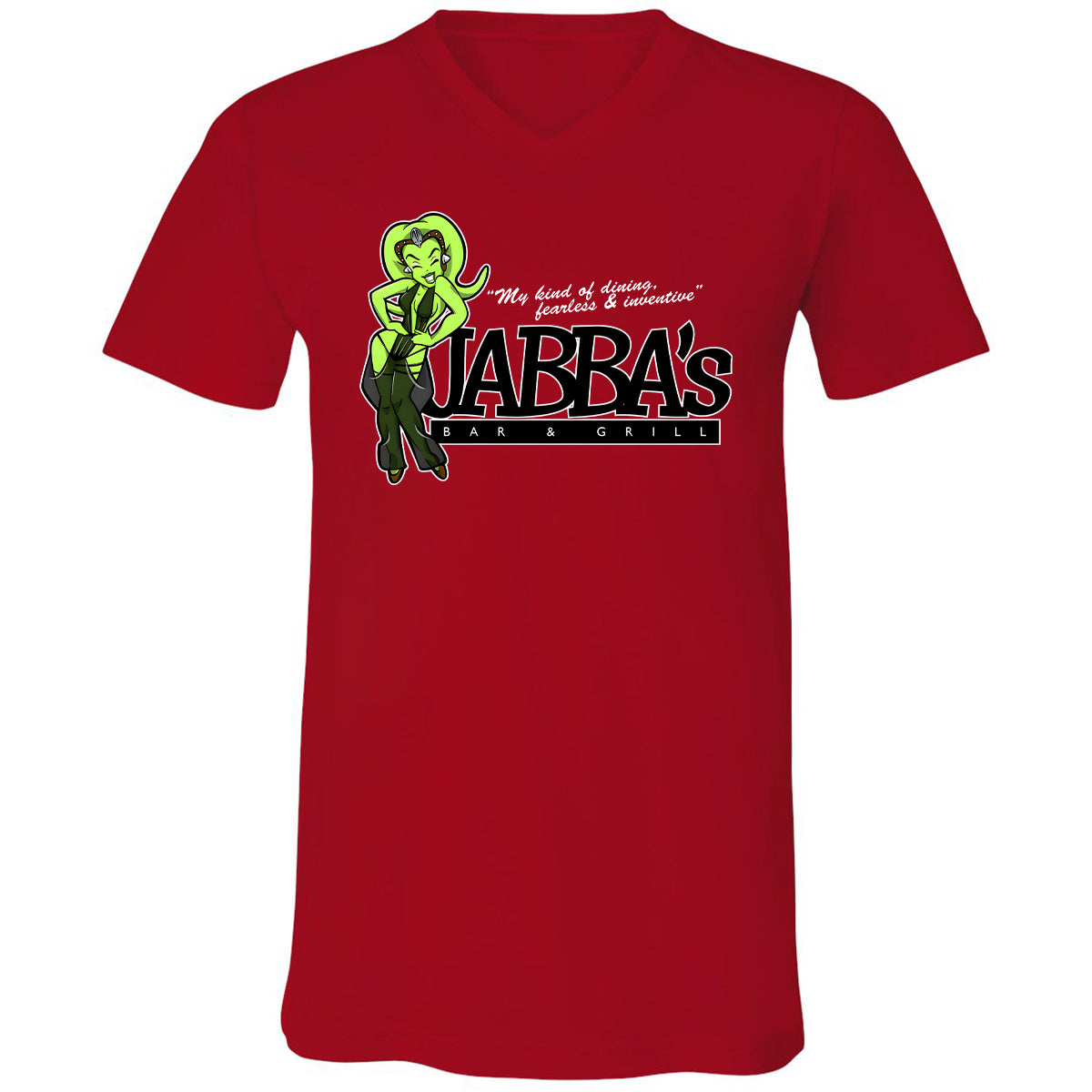 Unisex V-Neck T-Shirt - XS9CRC43 - Red - 3