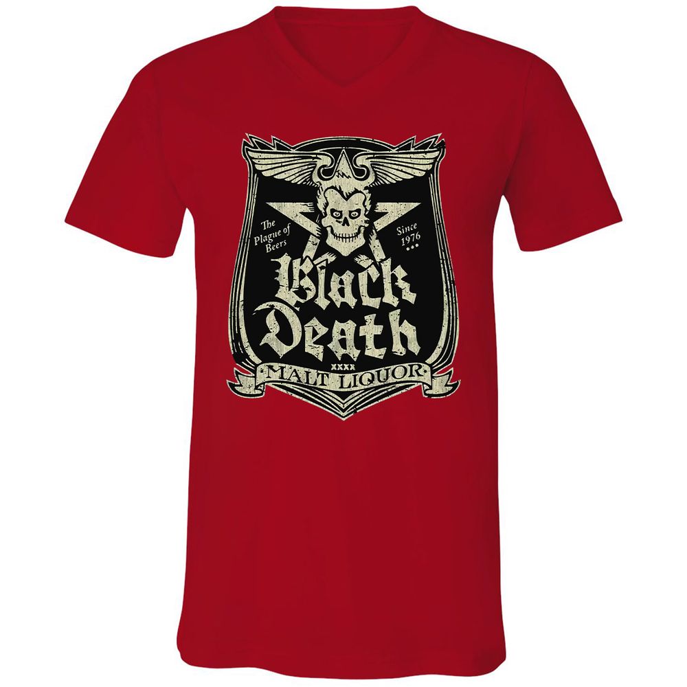 Unisex V-Neck T-Shirt - AU4JNCBE - Red - 3