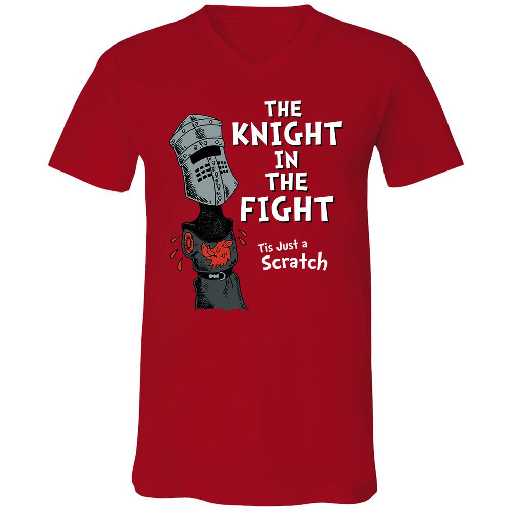 Unisex V-Neck T-Shirt - V66TJF4W - Red - 3