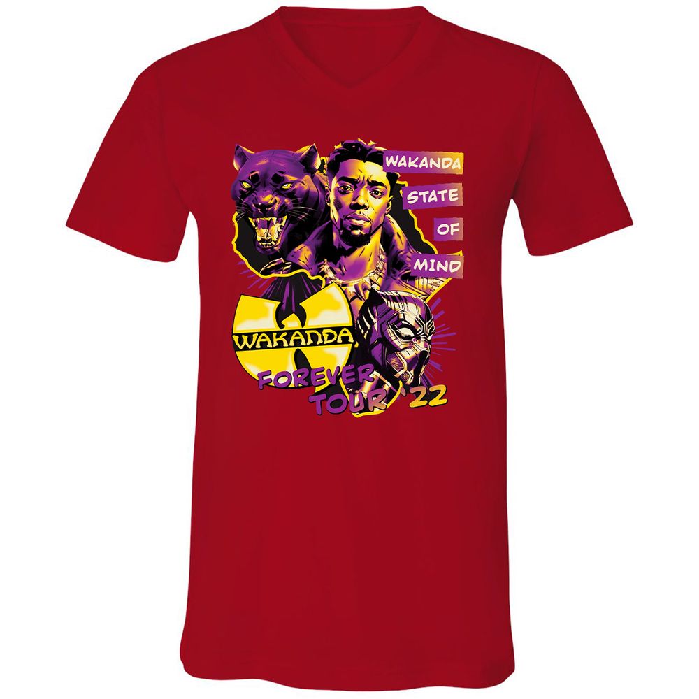 Unisex V-Neck T-Shirt - M84ZT2BX - Red - 3