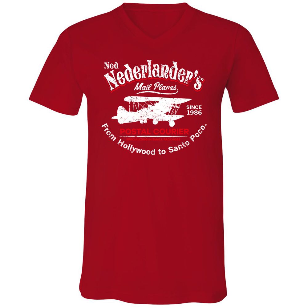 Unisex V-Neck T-Shirt - KGC3GPL1 - Red - 3