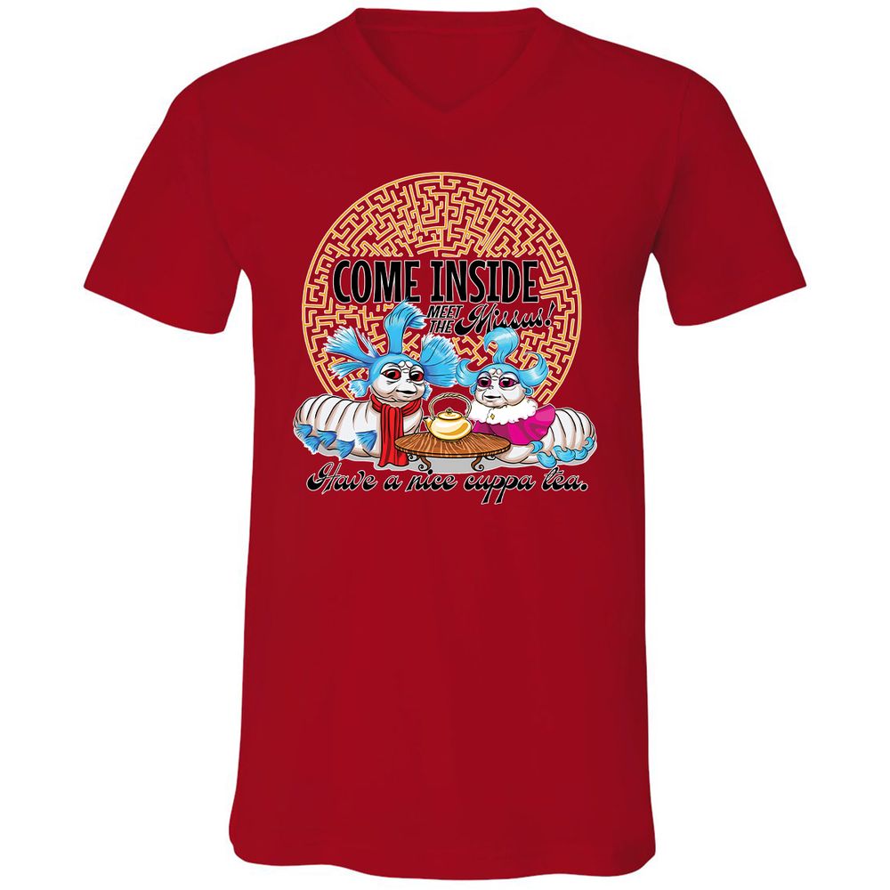 Unisex V-Neck T-Shirt - G65MEKGQ - Red - 3