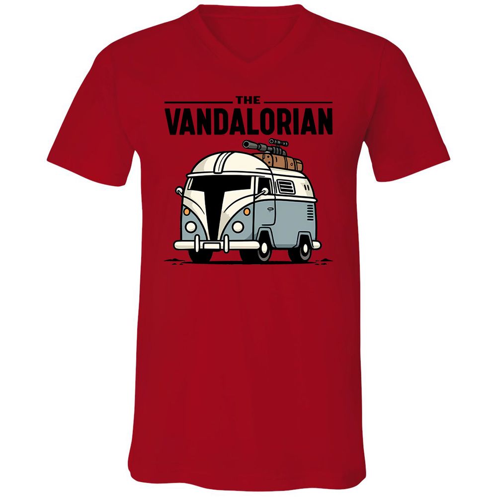 Unisex V-Neck T-Shirt - TEEECUMN - Red - 3