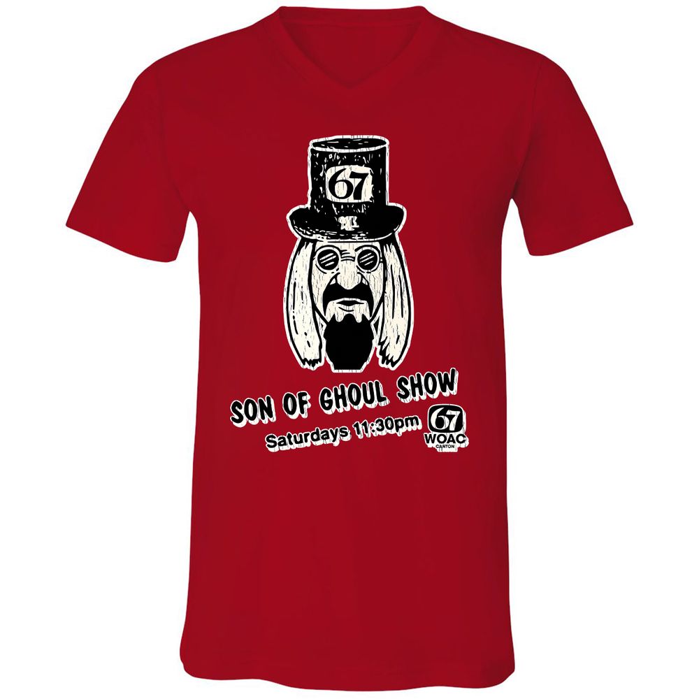 Unisex V-Neck T-Shirt - R5B52KSH - Red - 3