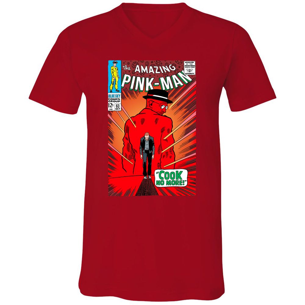 Unisex V-Neck T-Shirt - SK6CWFYK - Red - 3