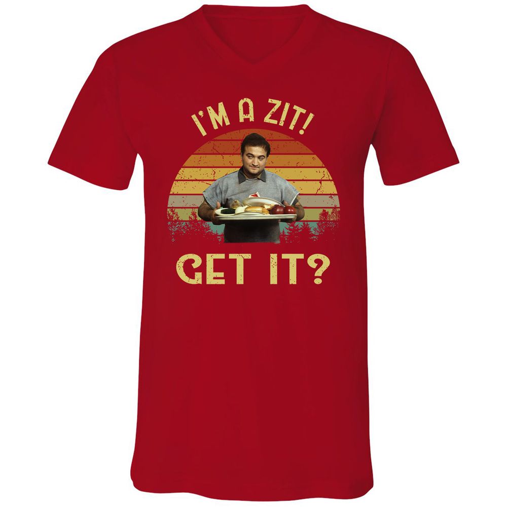 Unisex V-Neck T-Shirt - PFFD42LY - Red - 3