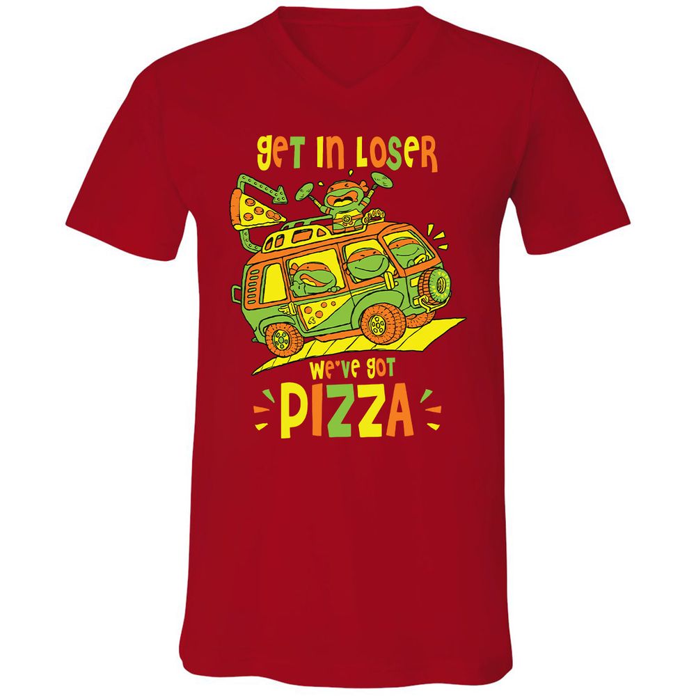 Unisex V-Neck T-Shirt - JACFERP9 - Red - 3