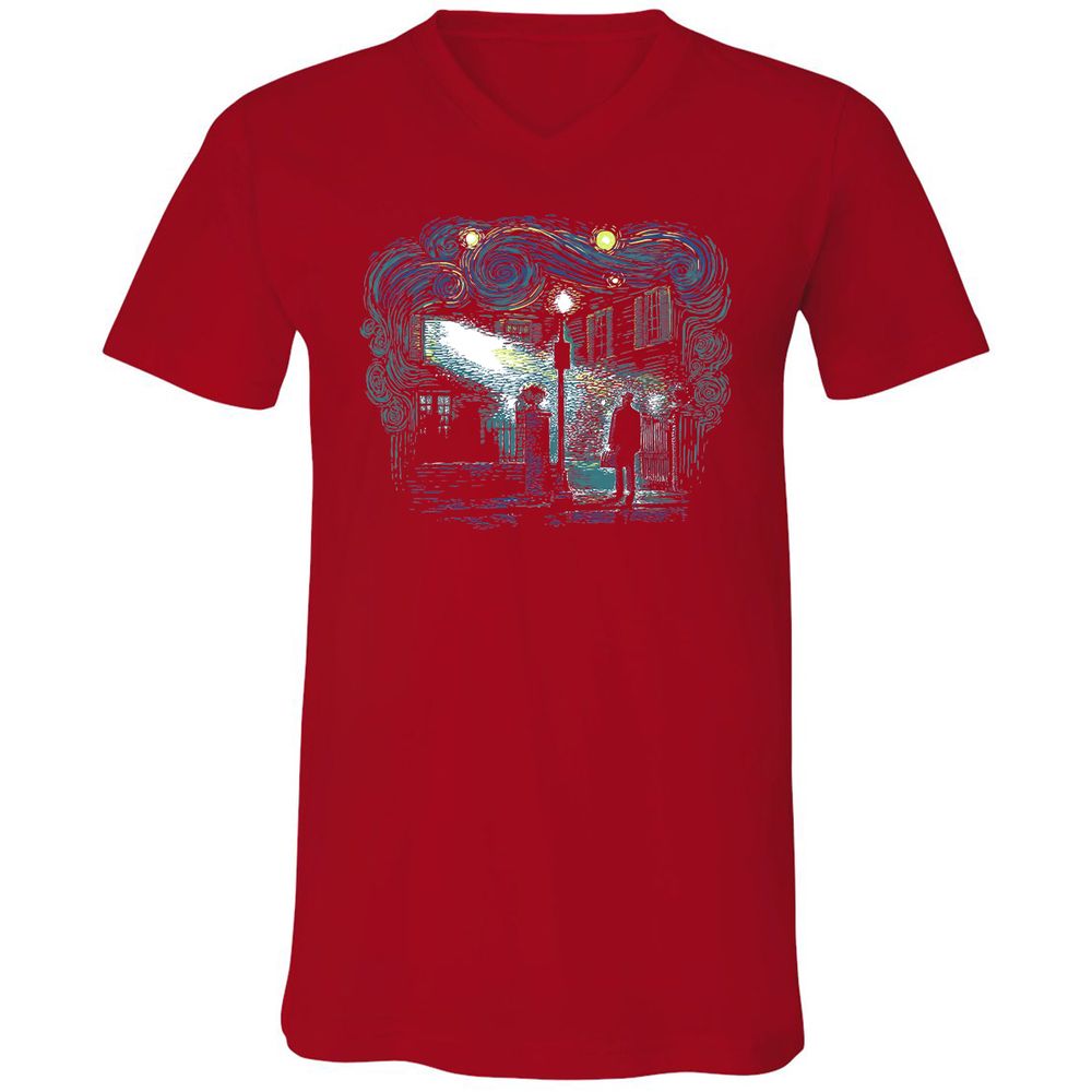 Unisex V-Neck T-Shirt - 92UGCPD8 - Red - 3