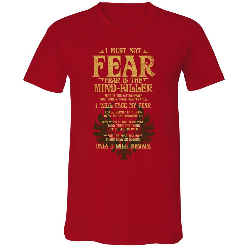 Unisex V-Neck T-Shirt - 4XVLGZ2B - Red - 3