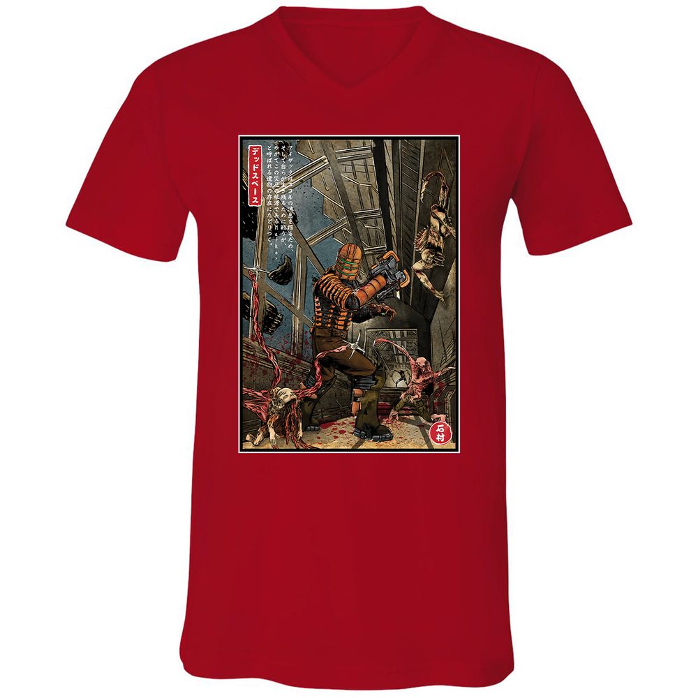 Unisex V-Neck T-Shirt - WCFL5KR1 - Red - 3
