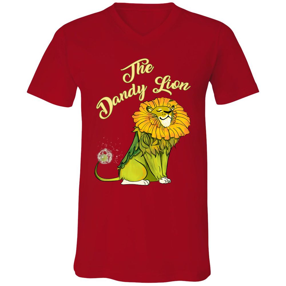 Unisex V-Neck T-Shirt - RH3UG85U - Red - 3