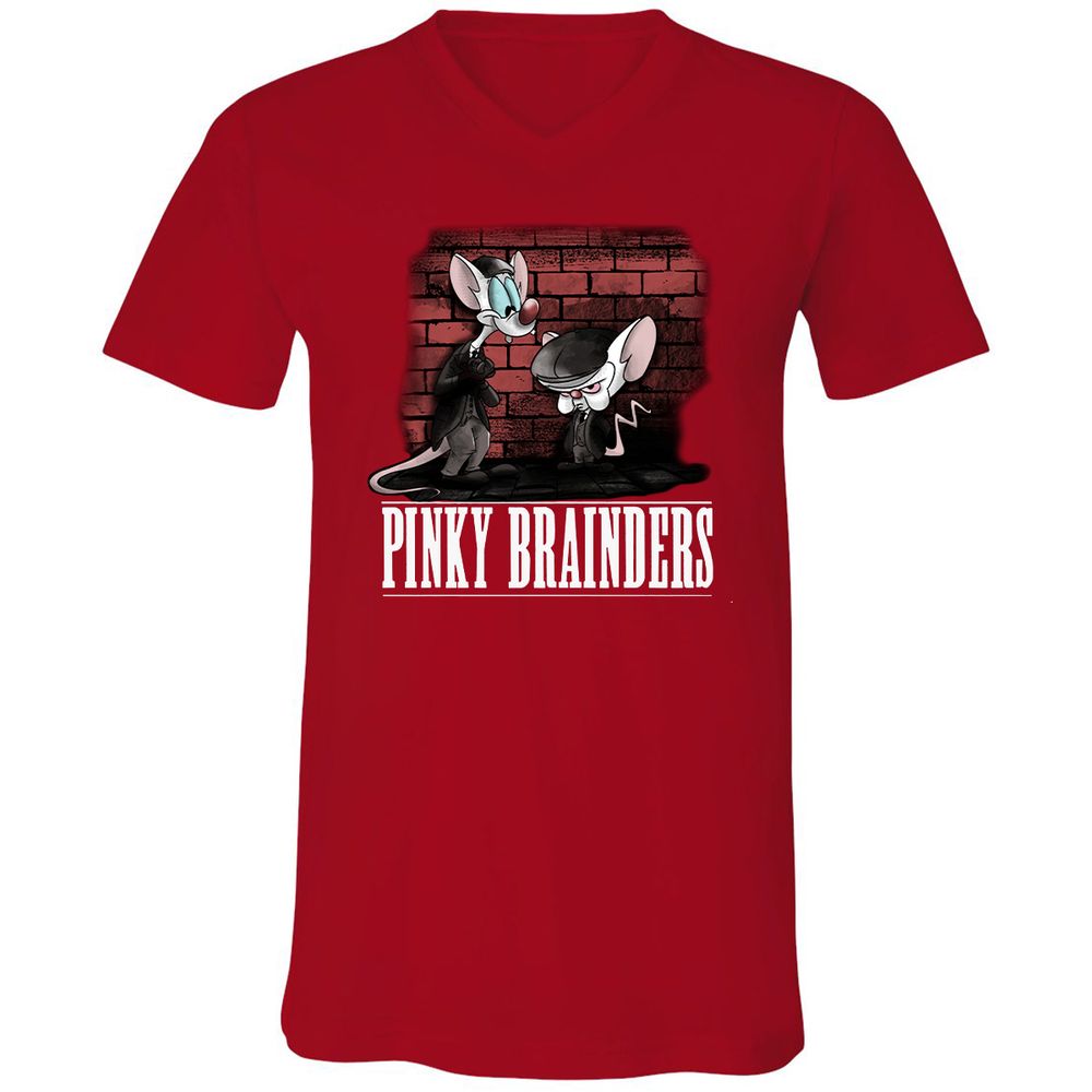 Unisex V-Neck T-Shirt - 8X8QRLFP - Red - 3