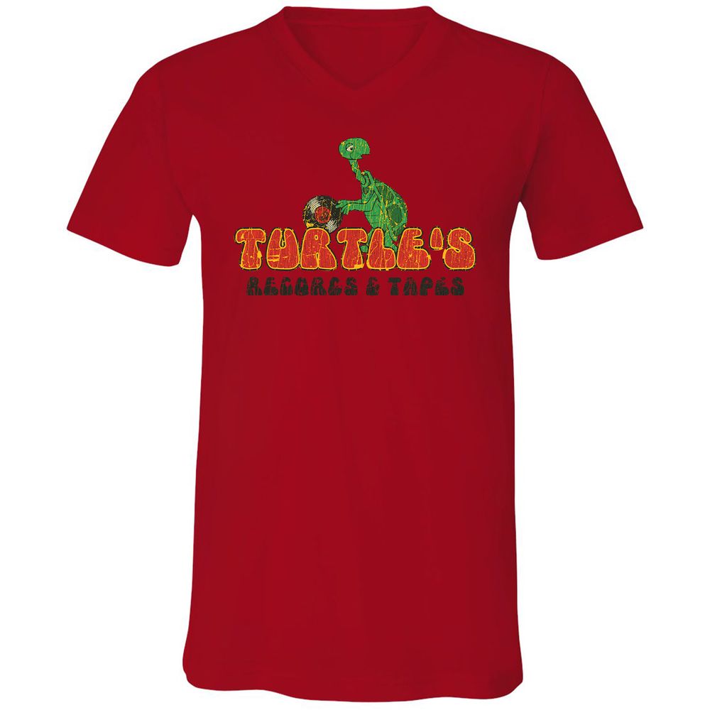 Unisex V-Neck T-Shirt - R58Q5DF1 - Red - 3