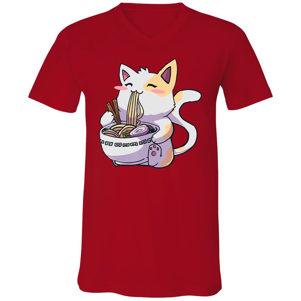 Unisex V-Neck T-Shirt - 3Q4QCJ4A - Red - 3