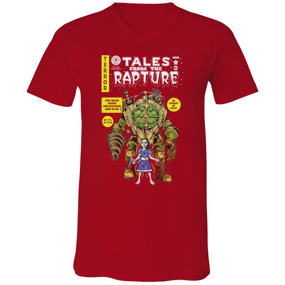 Unisex V-Neck T-Shirt - 3Y83WHEP - Red - 3