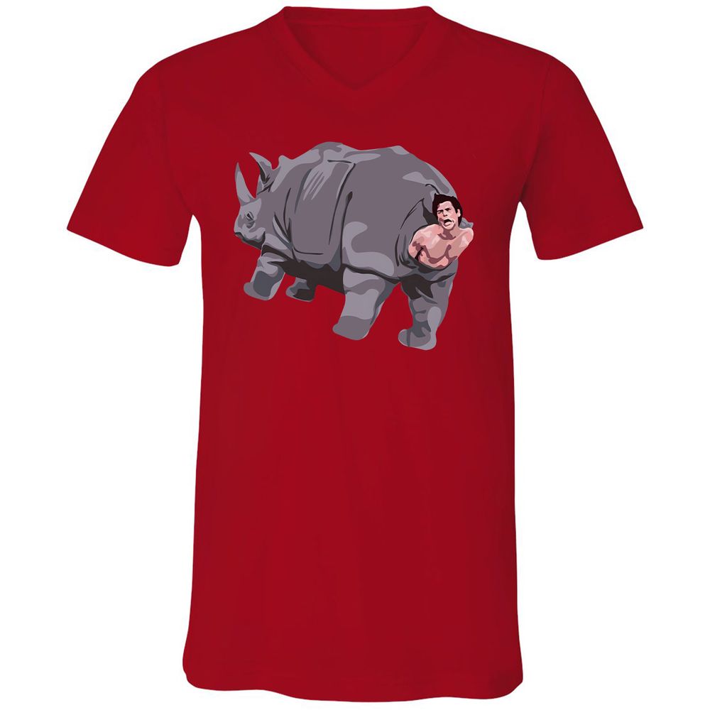 Unisex V-Neck T-Shirt - EJYH1SED - Red - 3