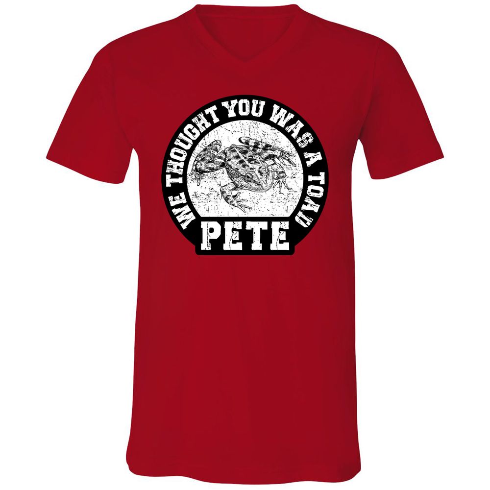 Unisex V-Neck T-Shirt - 8X51TJ2E - Red - 3