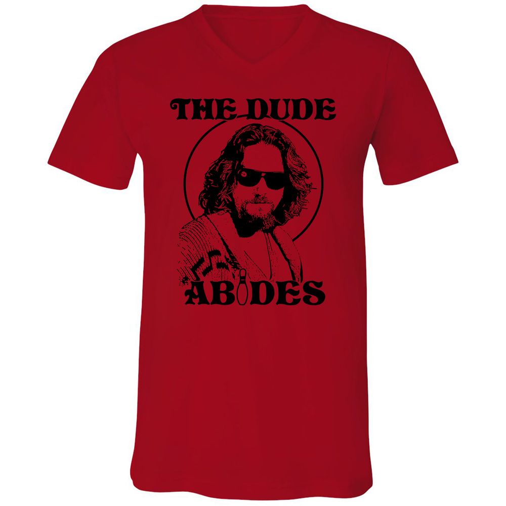Unisex V-Neck T-Shirt - F1J9WL76 - Red - 3