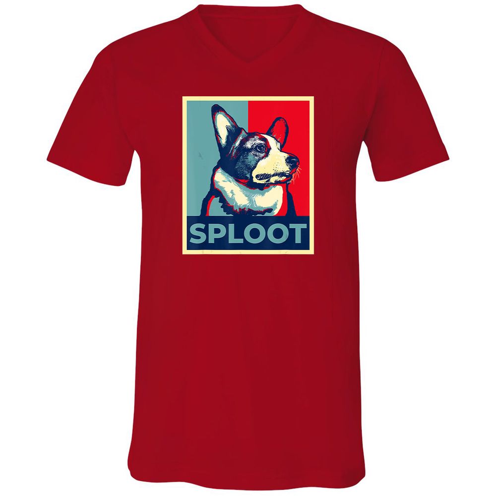 Unisex V-Neck T-Shirt - T1SKEK3E - Red - 3