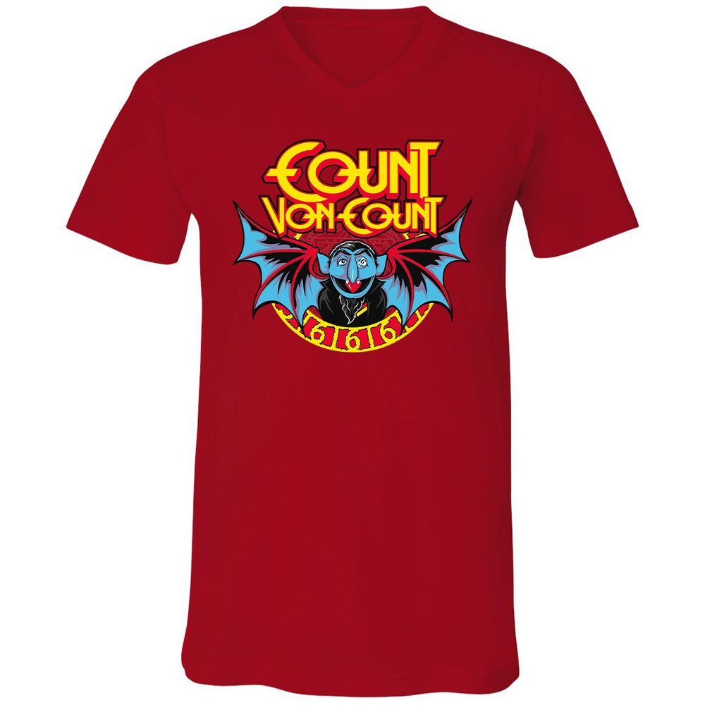 Unisex V-Neck T-Shirt - 88PZ5G9U - Red - 3