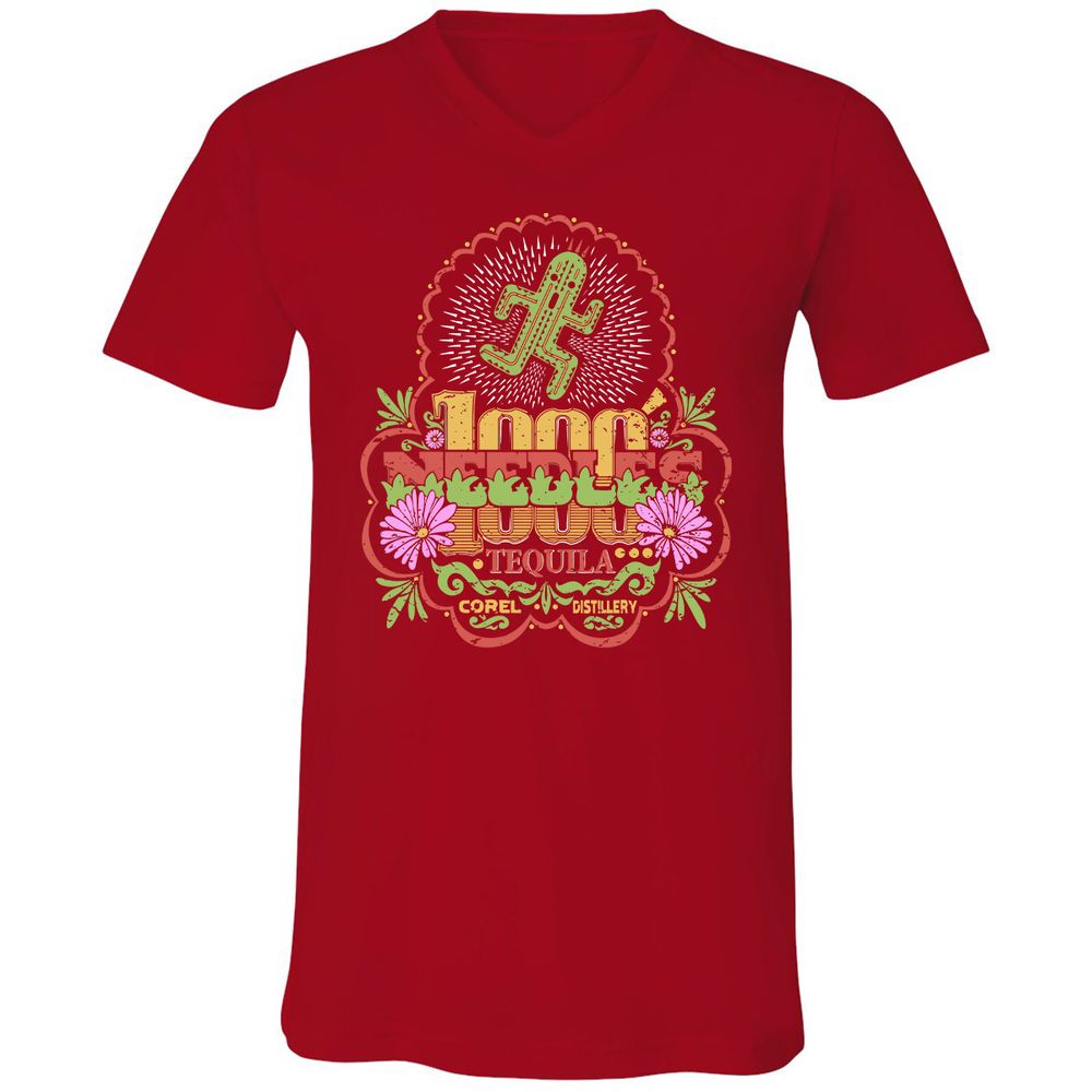Unisex V-Neck T-Shirt - P3GC83UP - Red - 3