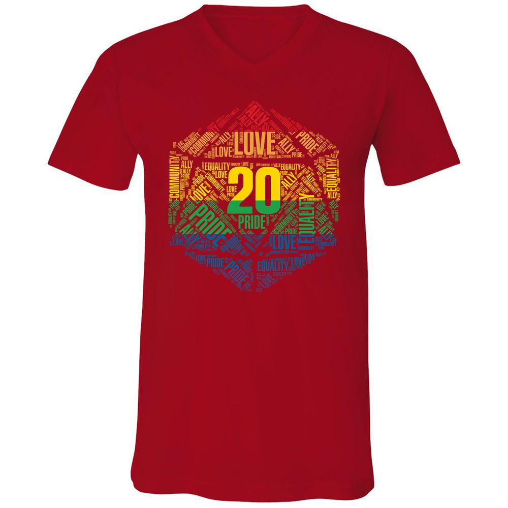 Unisex V-Neck T-Shirt - APTUKR3N - Red - 3