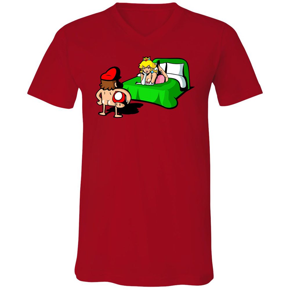 Unisex V-Neck T-Shirt - WMEXURGC - Red - 3