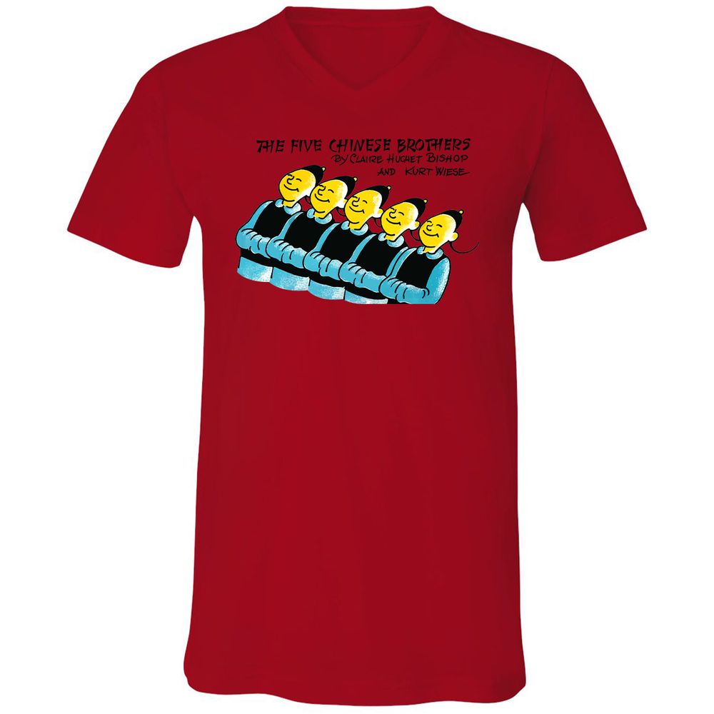 Unisex V-Neck T-Shirt - AMZ1GJRB - Red - 3