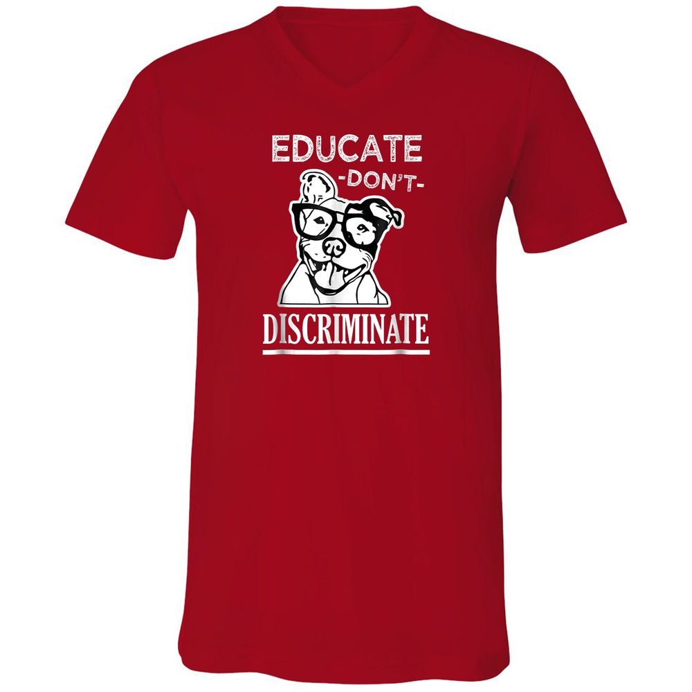 Unisex V-Neck T-Shirt - QQBPR3RC - Red - 3