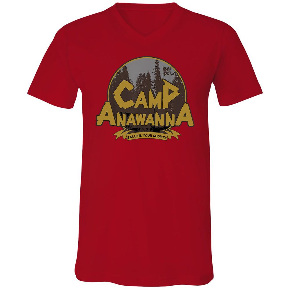 Unisex V-Neck T-Shirt - F4A41ZTT - Red - 3