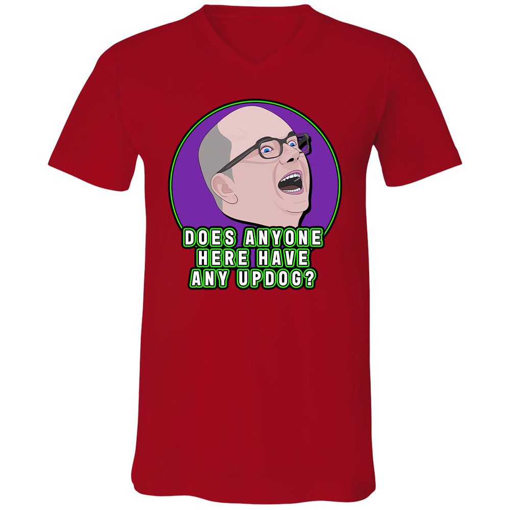 Unisex V-Neck T-Shirt - AHR15F8X - Red - 3