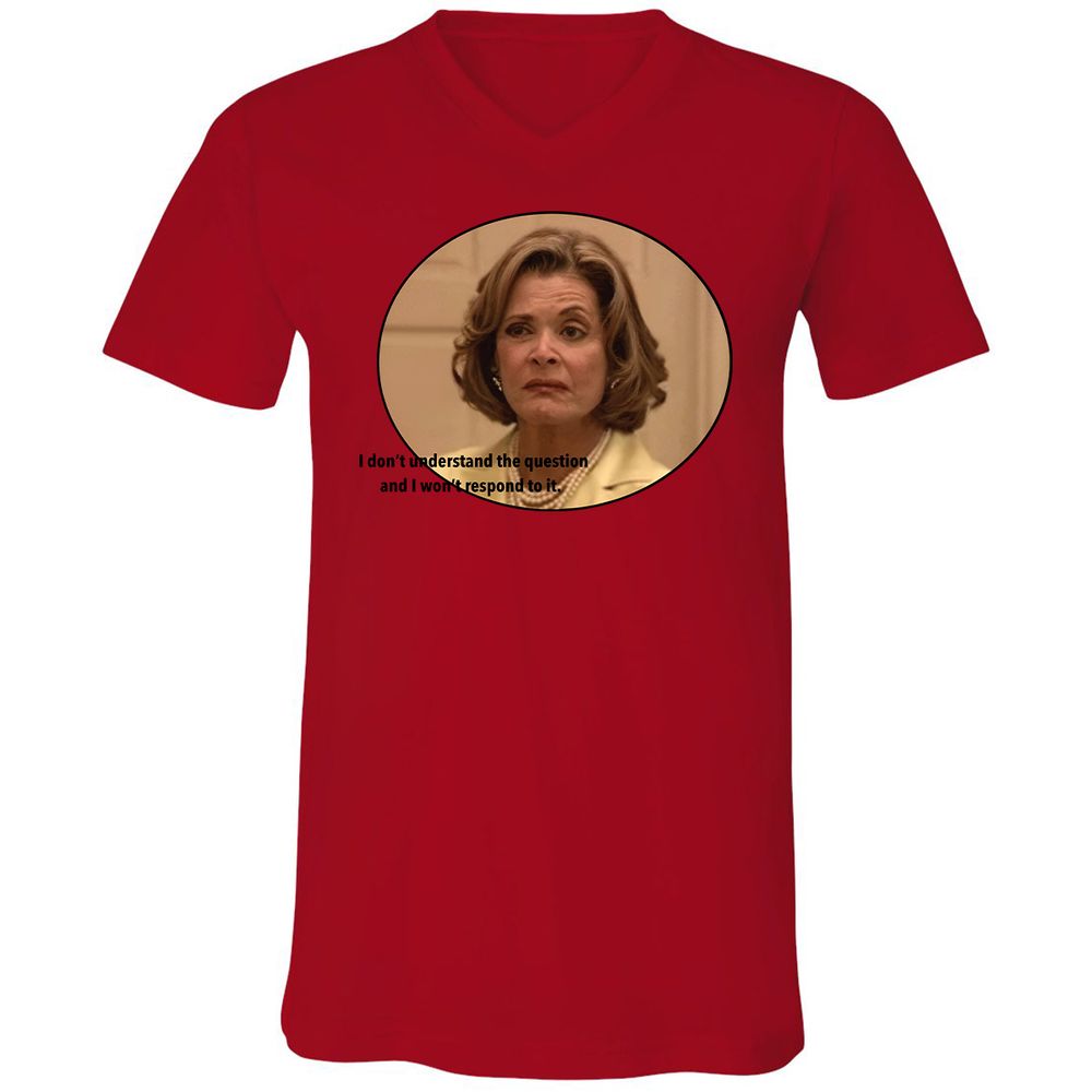 Unisex V-Neck T-Shirt - ZPYPUV49 - Red - 3