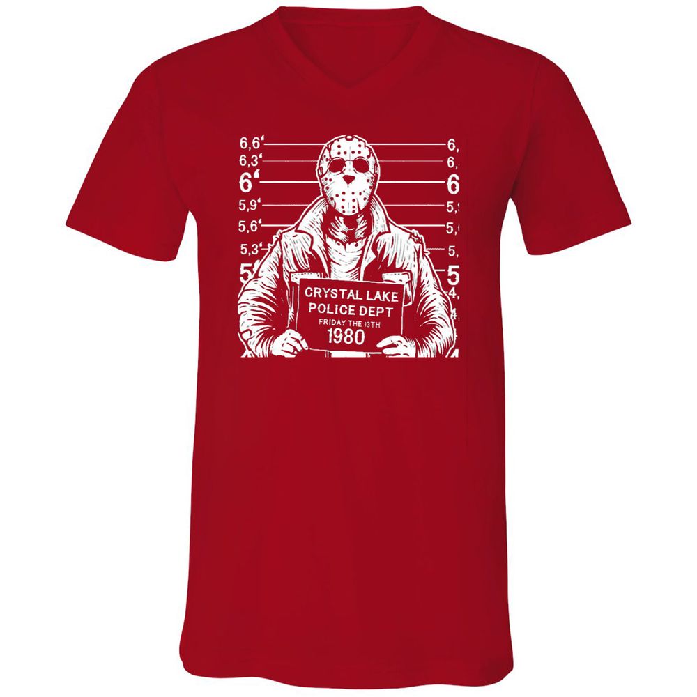 Unisex V-Neck T-Shirt - UU18CLA6 - Red - 3