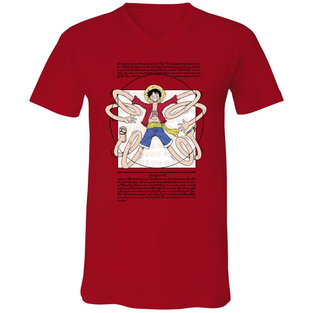 Unisex V-Neck T-Shirt - 29GF38BW - Red - 3