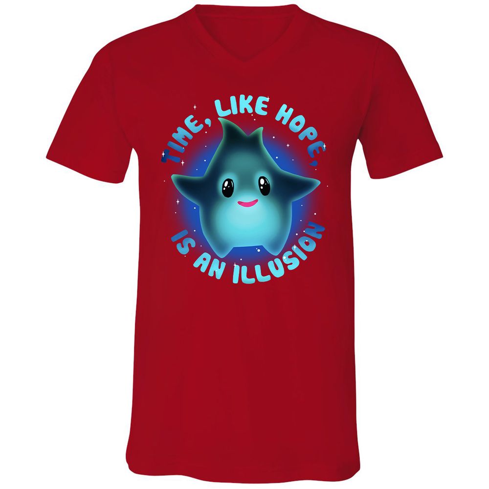 Unisex V-Neck T-Shirt - 86VDM62S - Red - 3