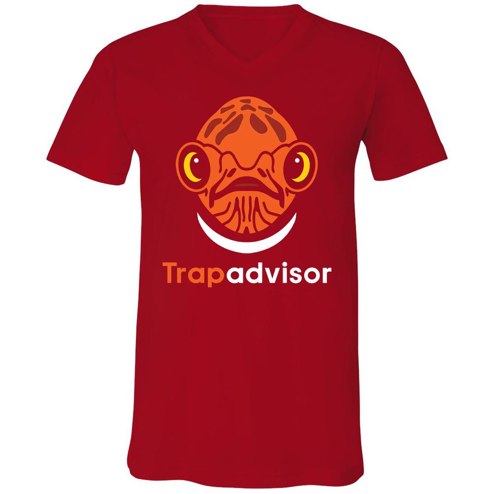 Unisex V-Neck T-Shirt - 37K9DTAN - Red - 3