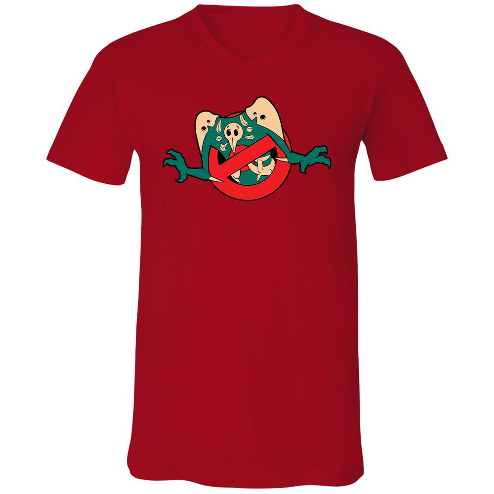 Unisex V-Neck T-Shirt - KWGTEPTV - Red - 3