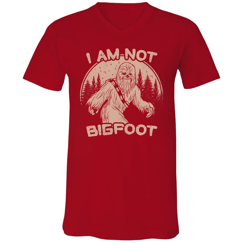 Unisex V-Neck T-Shirt - CEV91QL7 - Red - 3