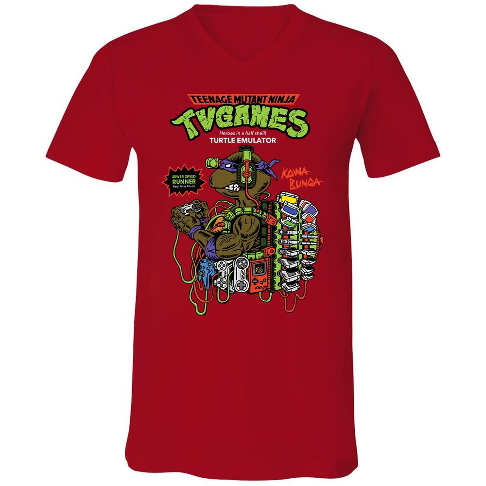 Unisex V-Neck T-Shirt - ADB2KW14 - Red - 3