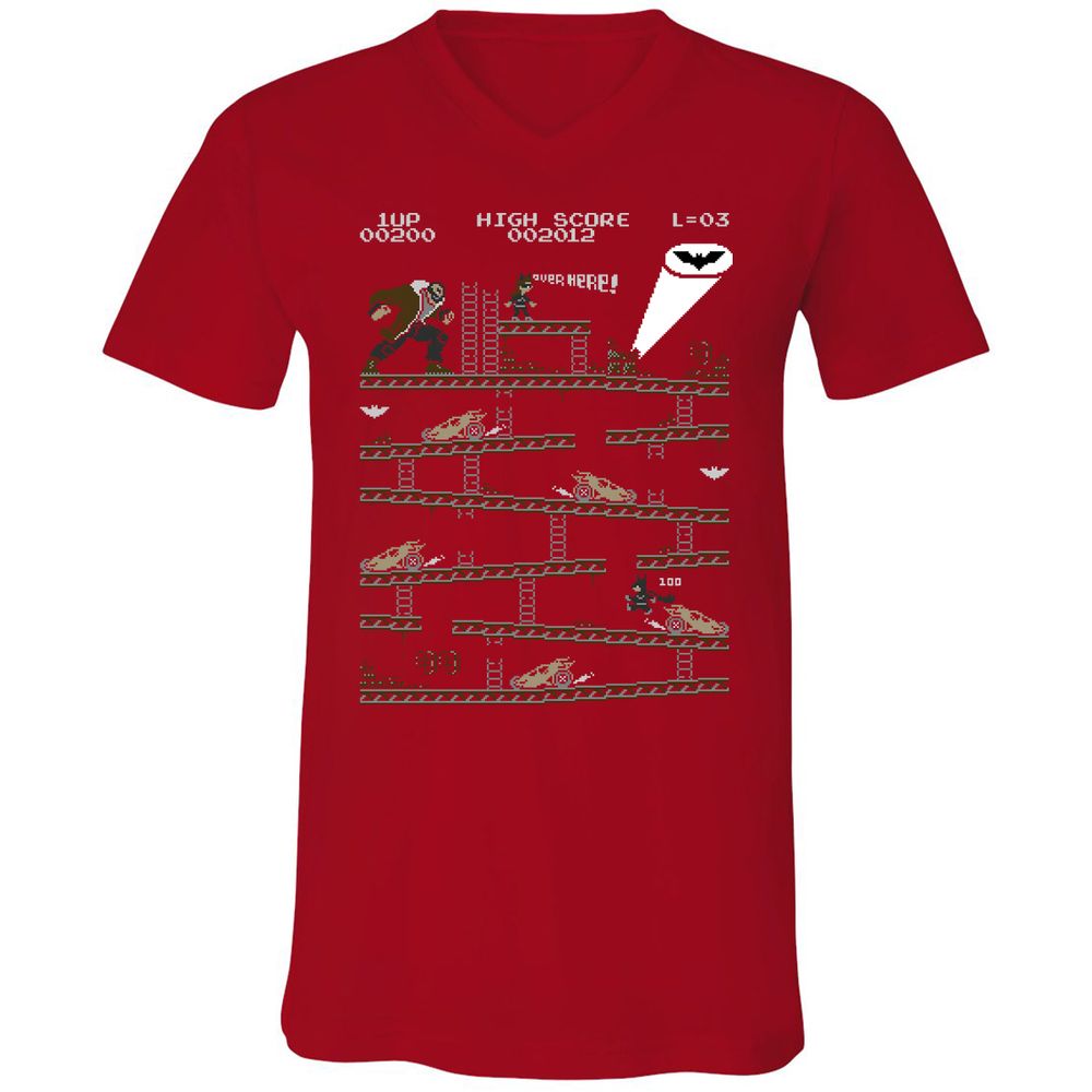 Unisex V-Neck T-Shirt - FVTGSCA6 - Red - 3