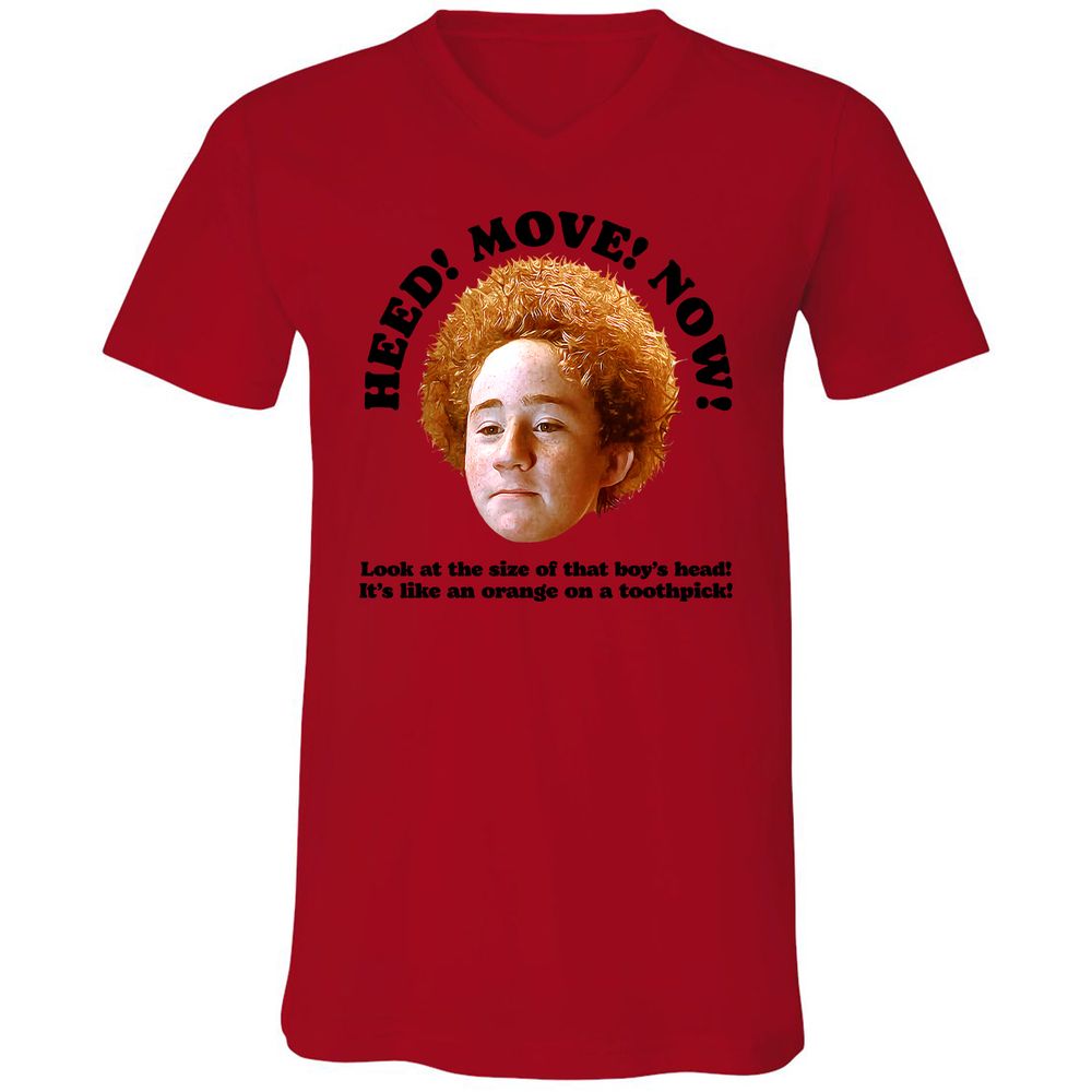 Unisex V-Neck T-Shirt - XS3AJJ47 - Red - 3