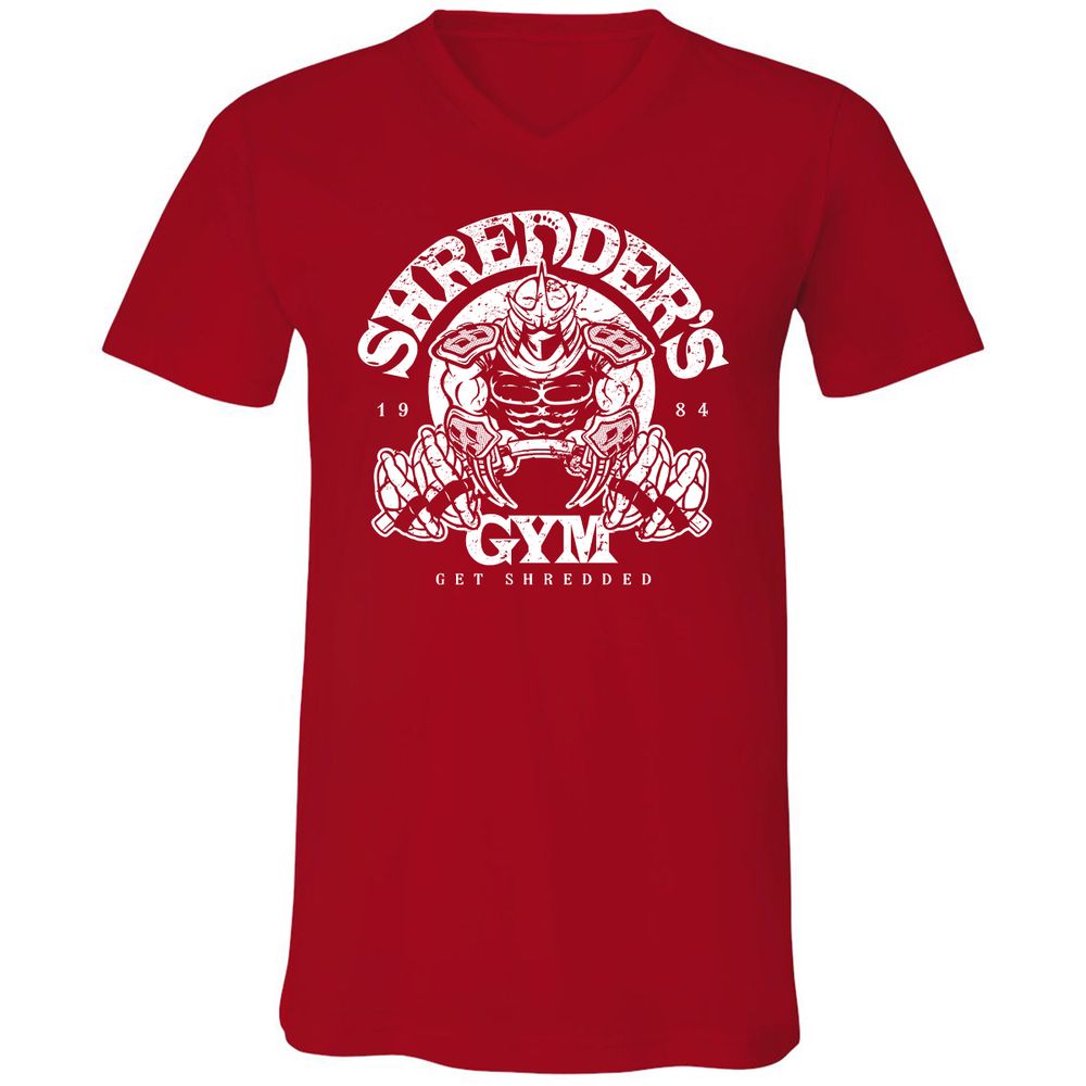 Unisex V-Neck T-Shirt - 2BXEMXCY - Red - 3