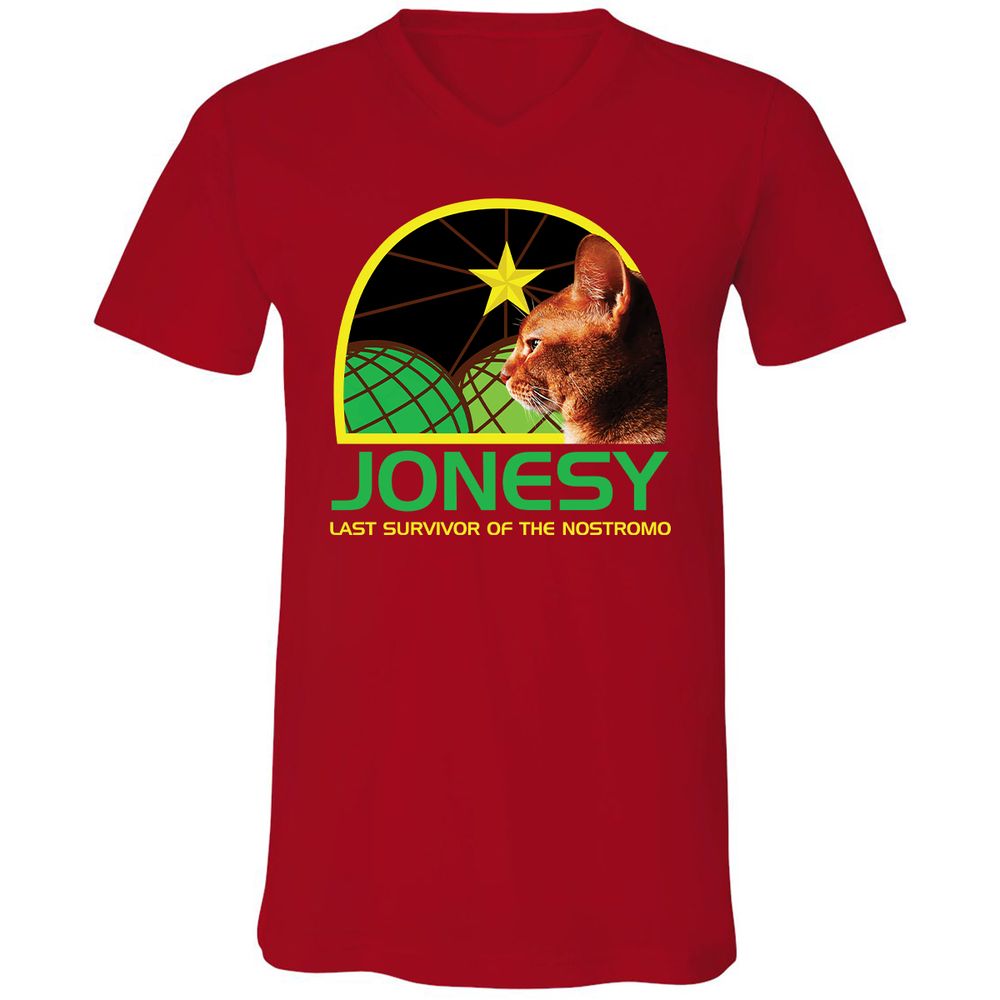 Unisex V-Neck T-Shirt - 5ZG186M4 - Red - 3