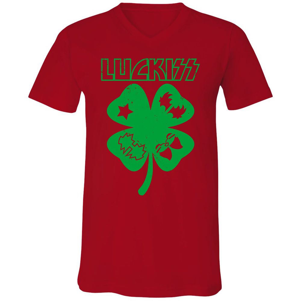 Unisex V-Neck T-Shirt - JGV3FVTM - Red - 3