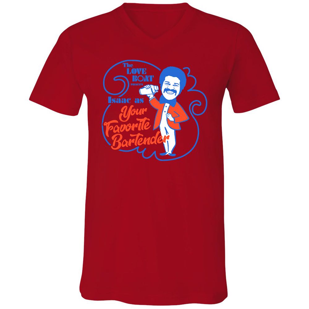 Unisex V-Neck T-Shirt - ETLFJUB6 - Red - 3